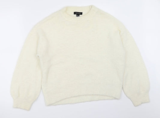 Womens UK Size S New Look Ivory Pullover Jumper