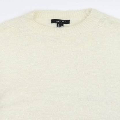 Womens UK Size S New Look Ivory Pullover Jumper