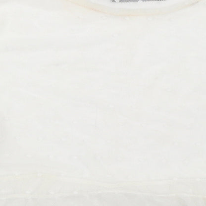 Womens UK Size 6 PRETTYLITTLETHING White Cropped Blouse