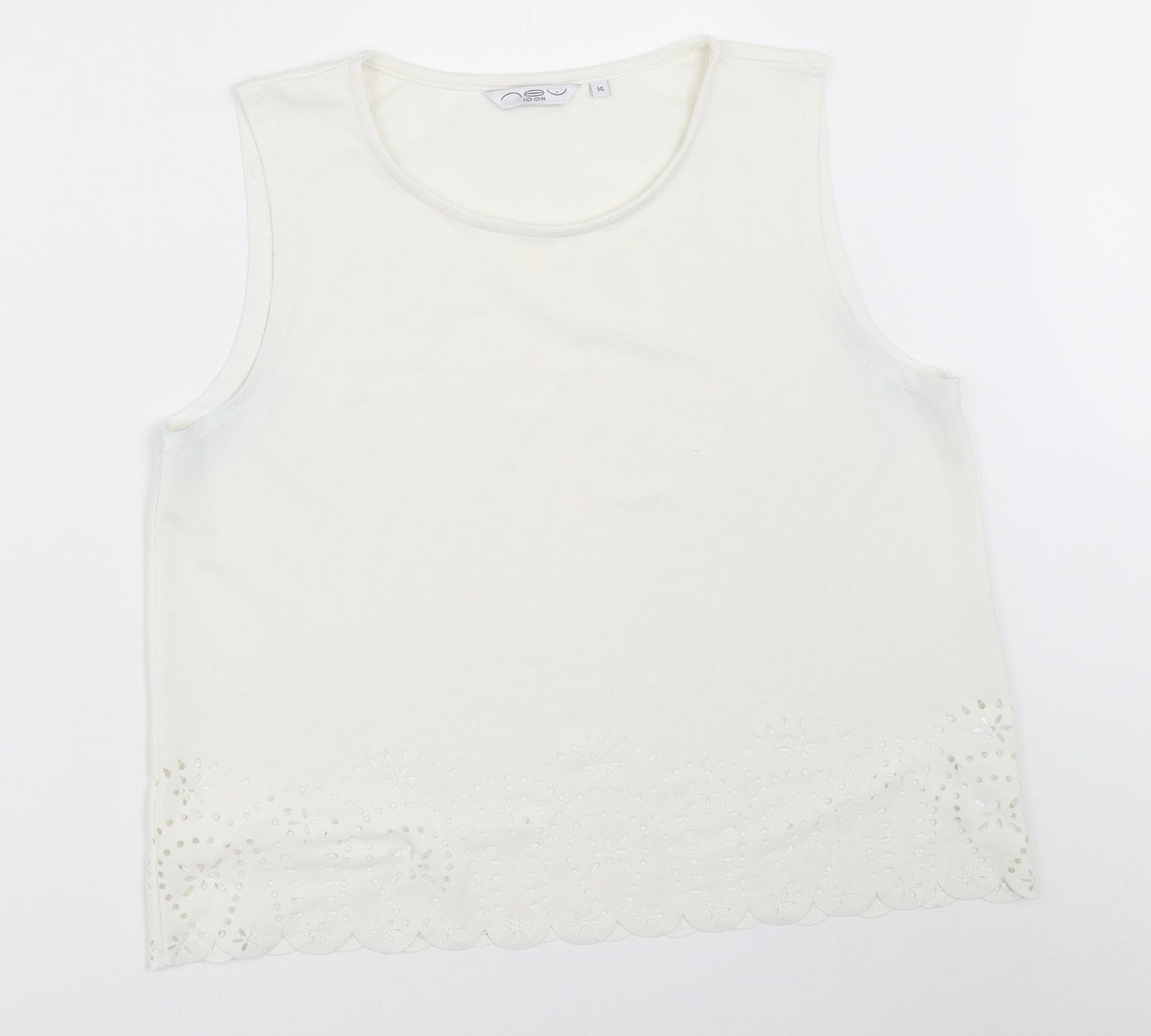 Womens UK Size 14 New Look White Basic Blouse