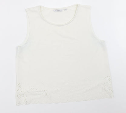 Womens UK Size 14 New Look White Basic Blouse