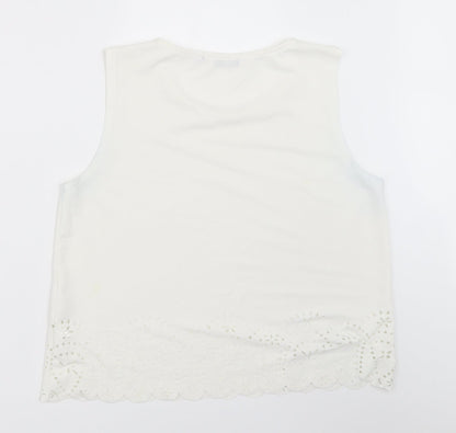Womens UK Size 14 New Look White Basic Blouse