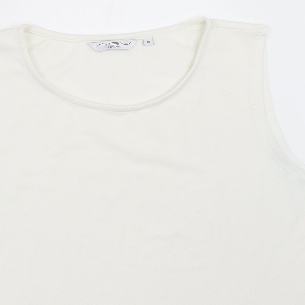 Womens UK Size 14 New Look White Basic Blouse