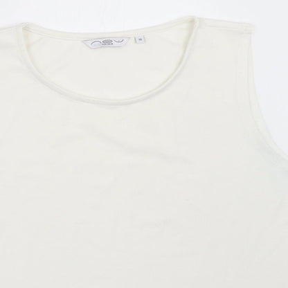 Womens UK Size 14 New Look White Basic Blouse