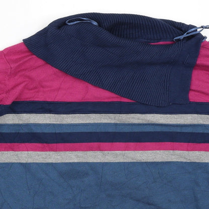 Country Casuals Womens Blue Striped  Pullover Jumper Size M