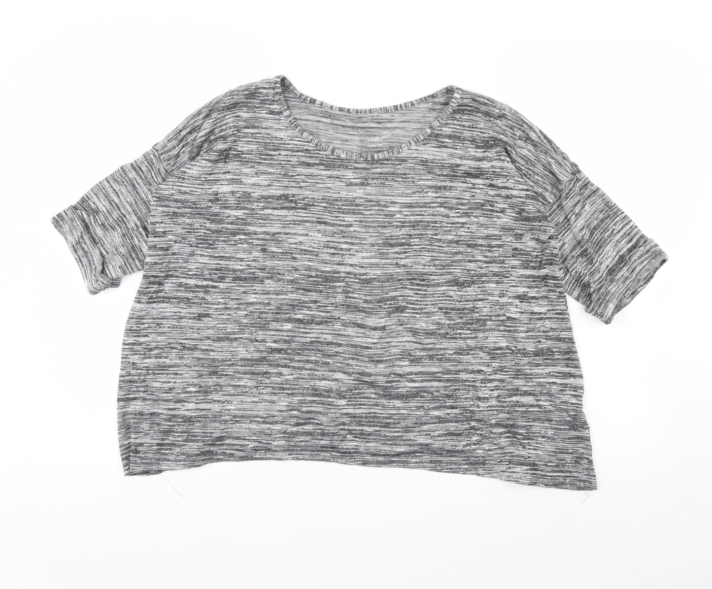 Womens UK Size 10 Blooming Marvellous Grey Cropped T-Shirt