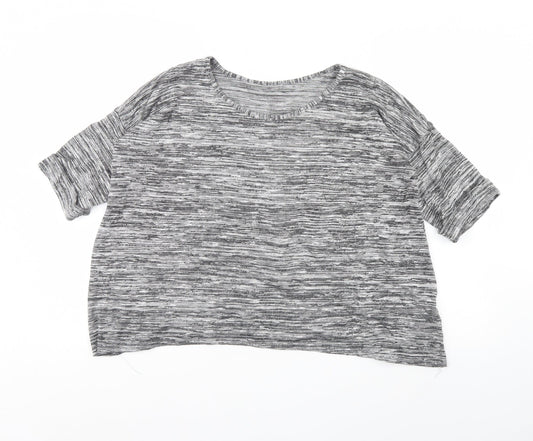 Womens UK Size 10 Blooming Marvellous Grey Cropped T-Shirt