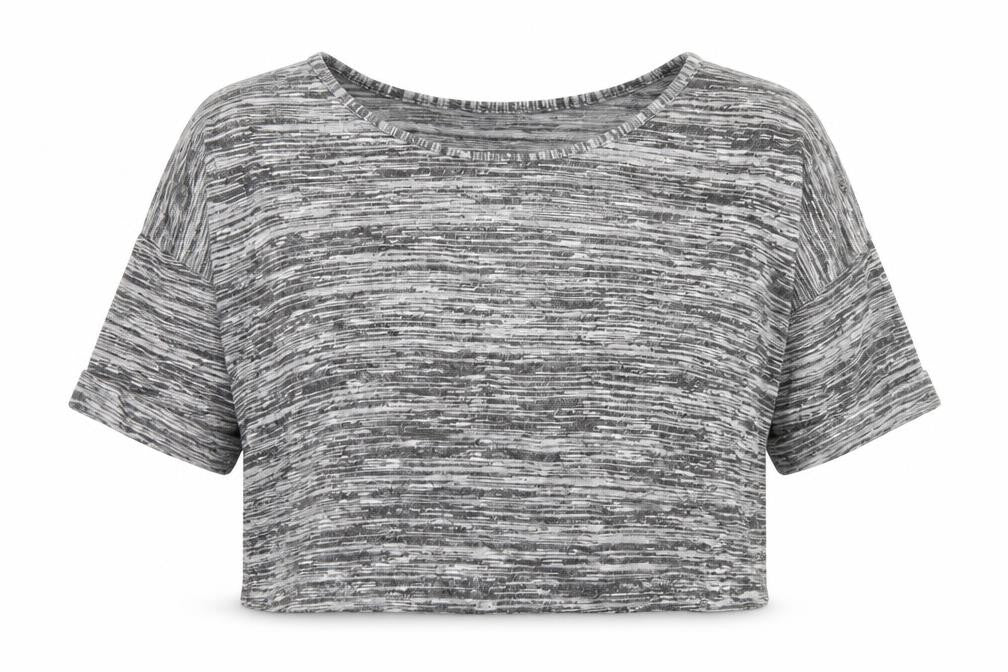 Womens UK Size 10 Blooming Marvellous Grey Cropped T-Shirt