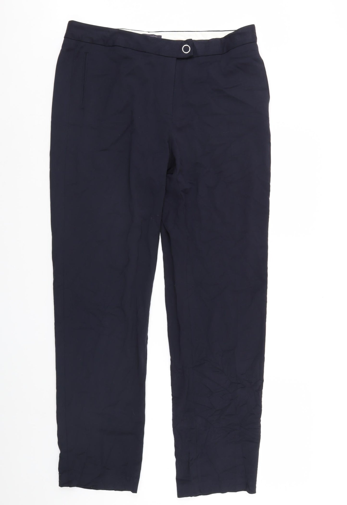 Womens UK Size 16 m&s Regular Fit  Blue Trousers