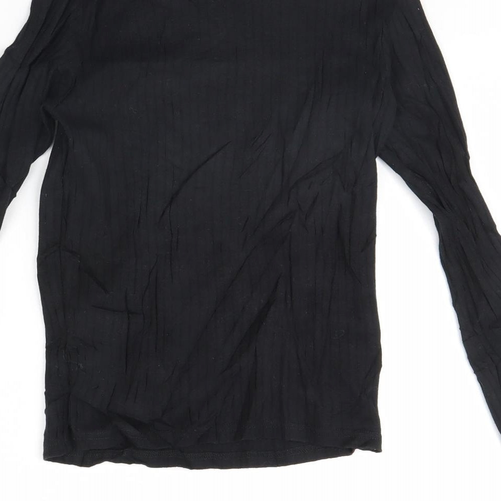 Womens UK Size 8 River Island Black Basic Blouse
