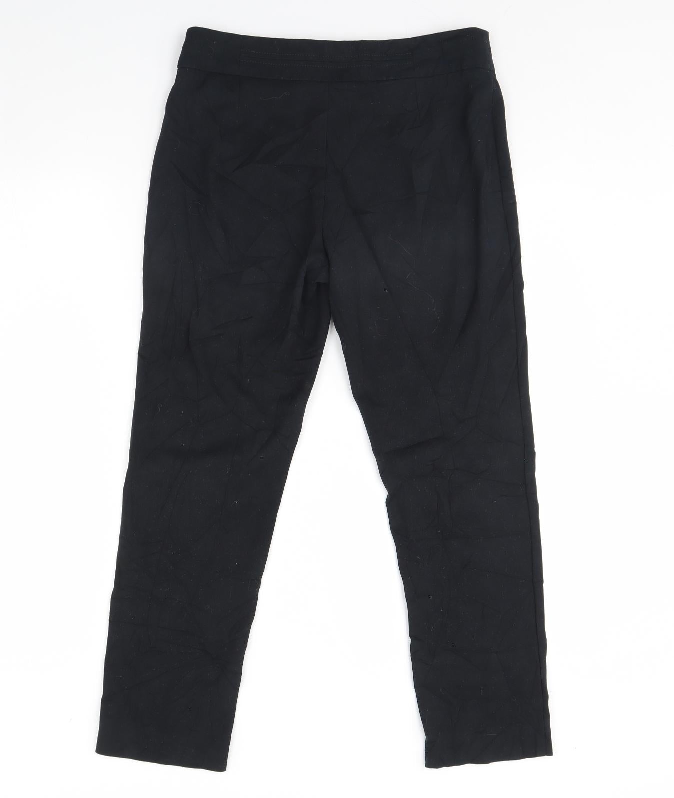 Womens UK Size 10 M&S Regular Fit  Black Trousers