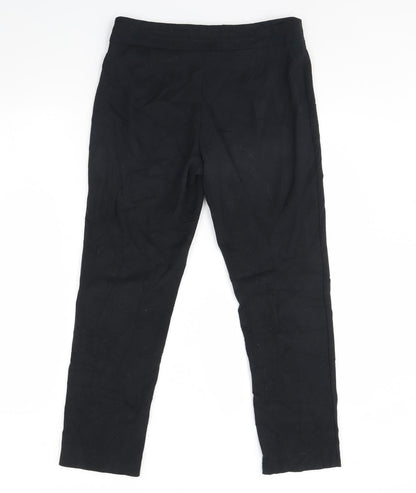 Womens UK Size 10 M&S Regular Fit  Black Trousers
