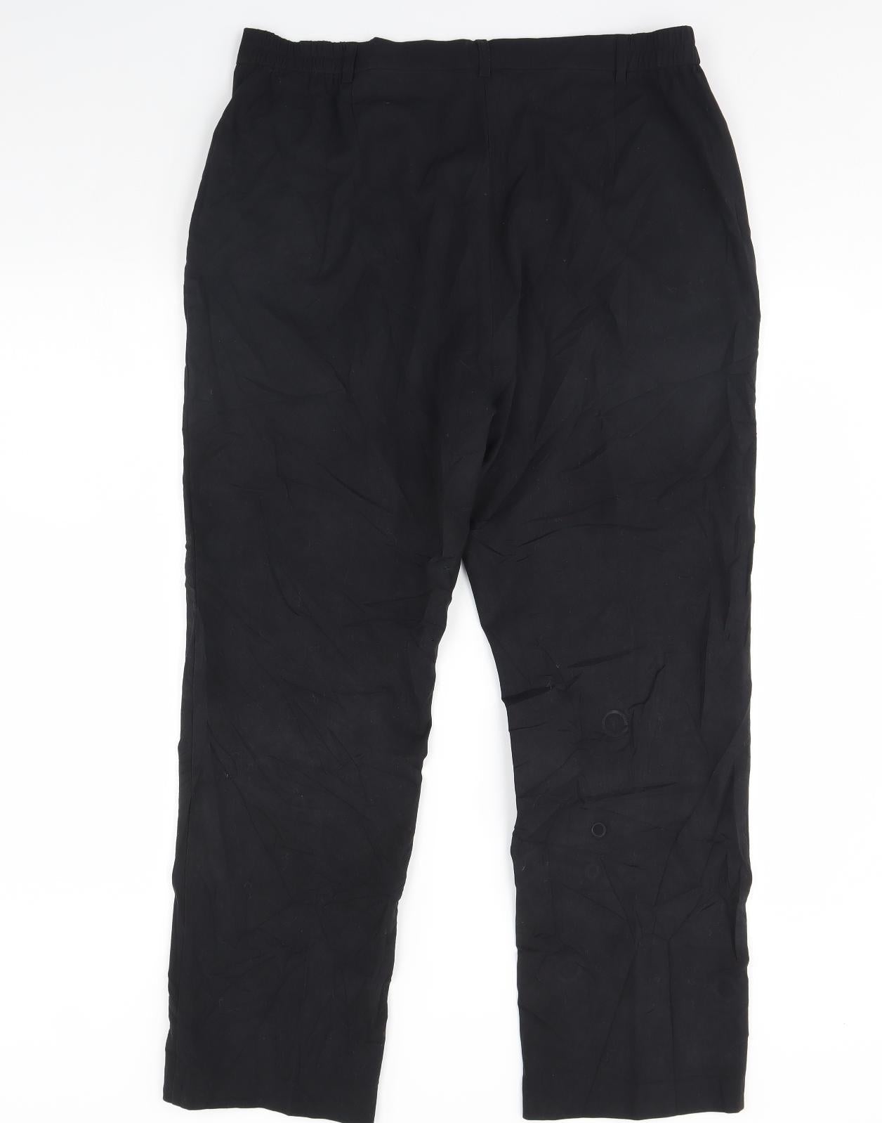 Womens UK Size 16 m&s Regular Fit  Black Trousers