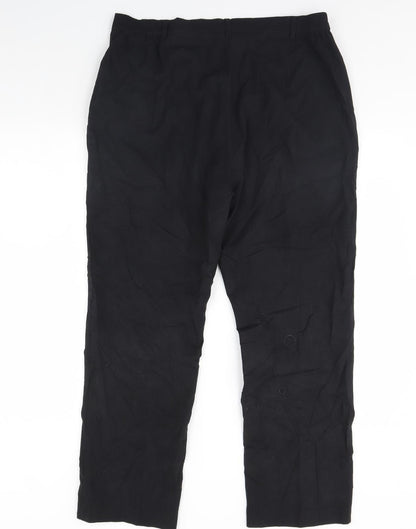 Womens UK Size 16 m&s Regular Fit  Black Trousers
