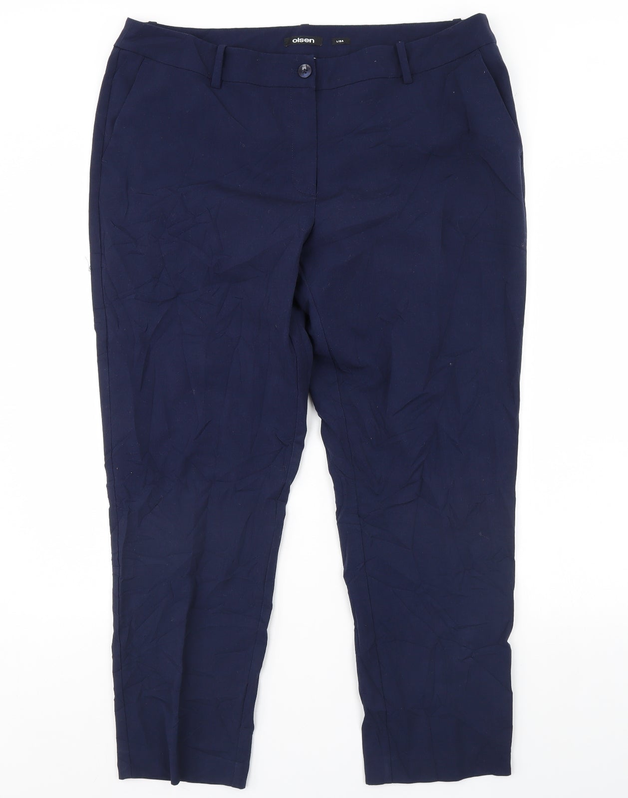 Olsen Womens Blue   Trousers  Size 40 in L29 in
