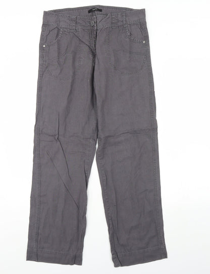 George Womens Grey   Trousers  Size 10 L28 in