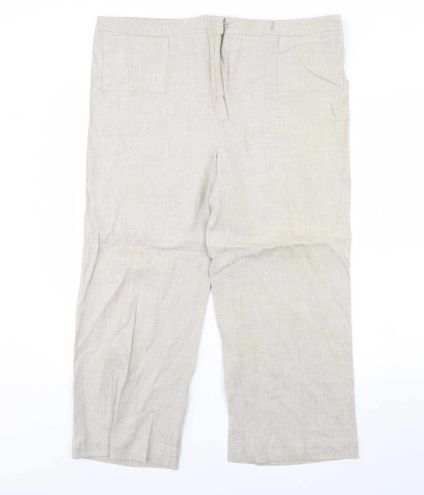 Womens UK Size 40 in Preworn Regular Fit  Beige Trousers