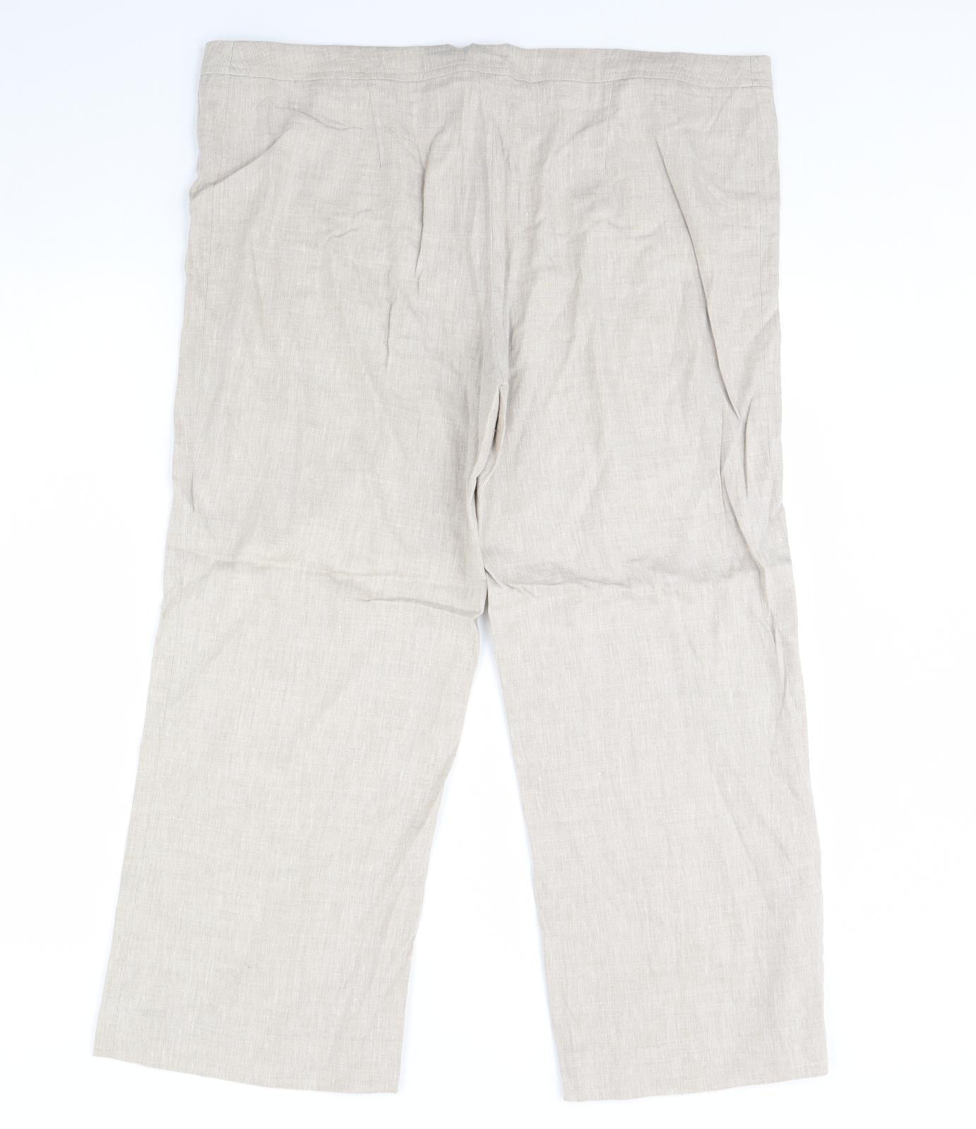 Womens UK Size 40 in Preworn Regular Fit  Beige Trousers