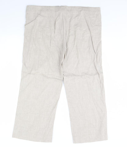 Womens UK Size 40 in Preworn Regular Fit  Beige Trousers