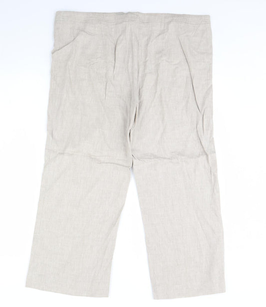 Womens UK Size 40 in Preworn Regular Fit  Beige Trousers