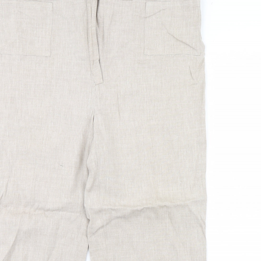 Womens UK Size 40 in Preworn Regular Fit  Beige Trousers
