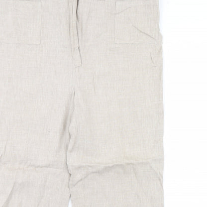 Womens UK Size 40 in Preworn Regular Fit  Beige Trousers