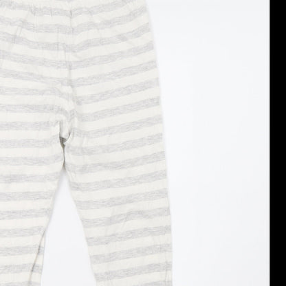 F&F Girls White Striped   Pyjama Pants Size 10-11 Years