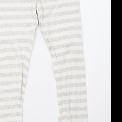 F&F Girls White Striped   Pyjama Pants Size 10-11 Years