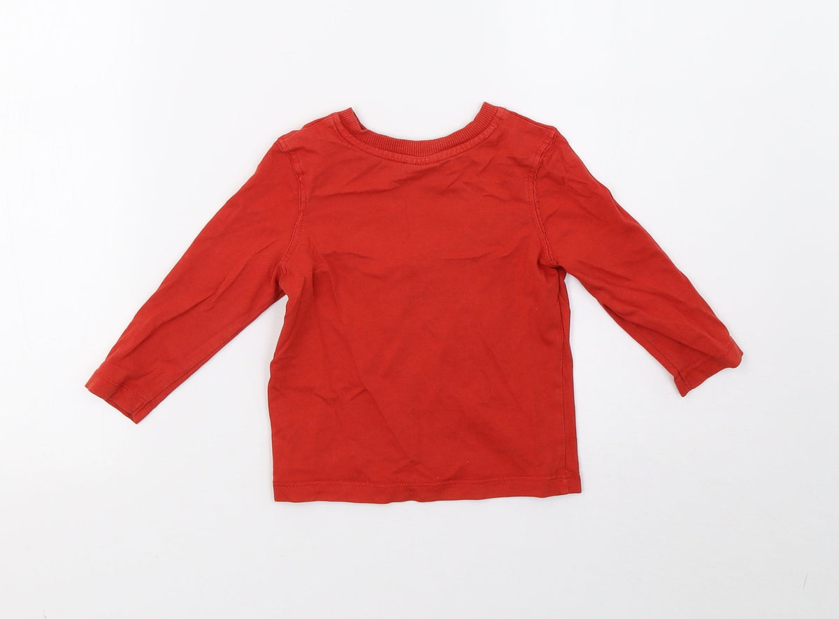 George Boys Red    Pyjama Top Size 24 Months