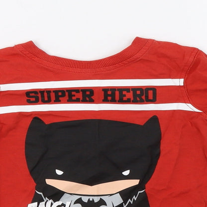George Boys Red    Pyjama Top Size 24 Months