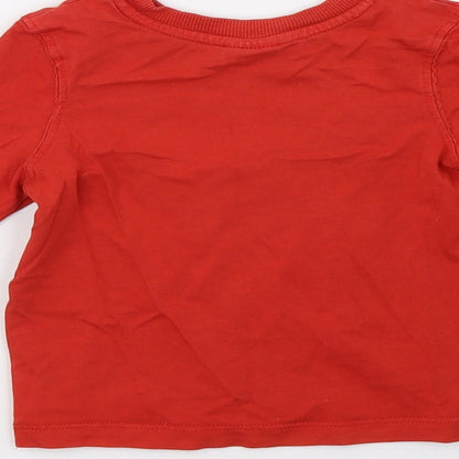 George Boys Red    Pyjama Top Size 24 Months