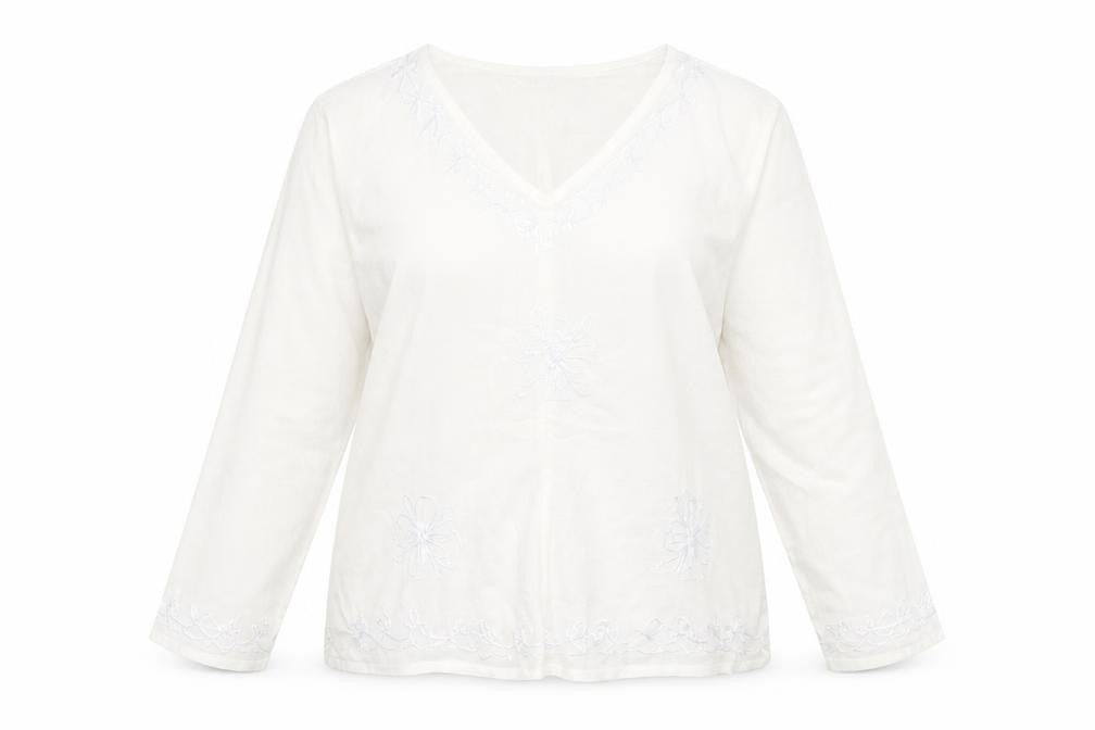 Womens UK Size M Preworn White Basic Blouse