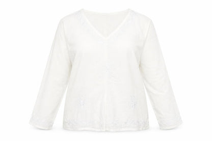 Womens UK Size M Preworn White Basic Blouse