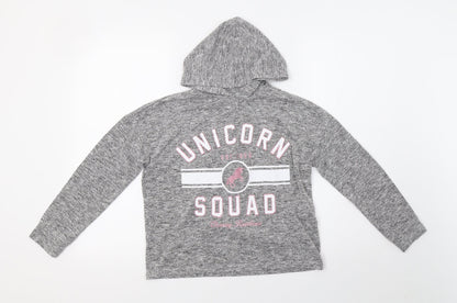 Matalan Girls Grey   Pullover Hoodie Size 11 Years
