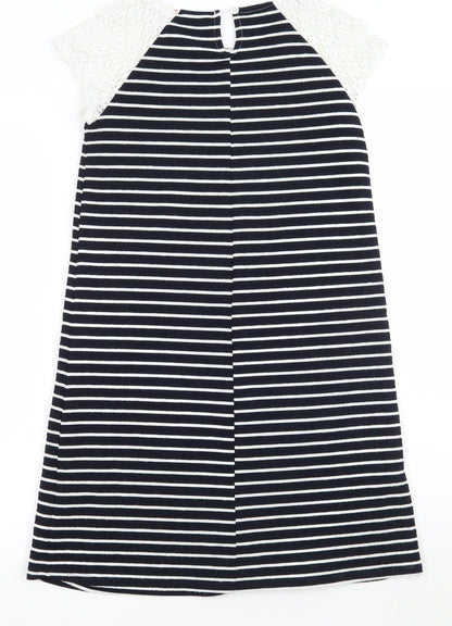 Young Dimension Girls Blue Striped  A-Line  Size 12 Years