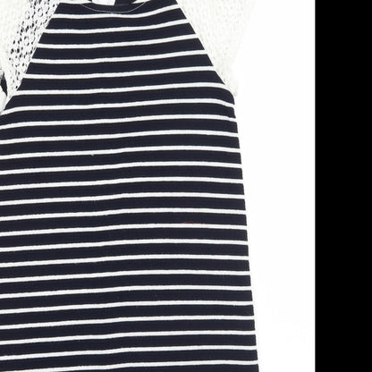 Young Dimension Girls Blue Striped  A-Line  Size 12 Years