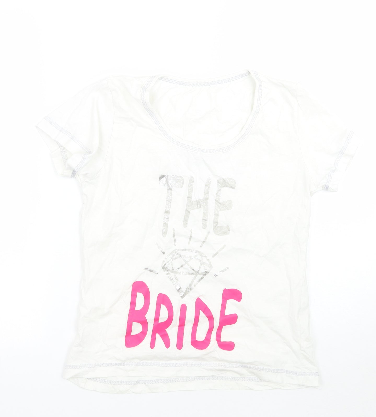 Love to laze Womens White   Basic T-Shirt Size 14  - Bride to be