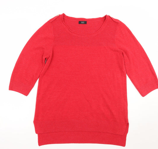 F&F Womens Red   Pullover Jumper Size 14
