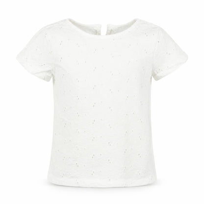 John Lewis Girls White Batik  Basic T-Shirt Size 7 Years