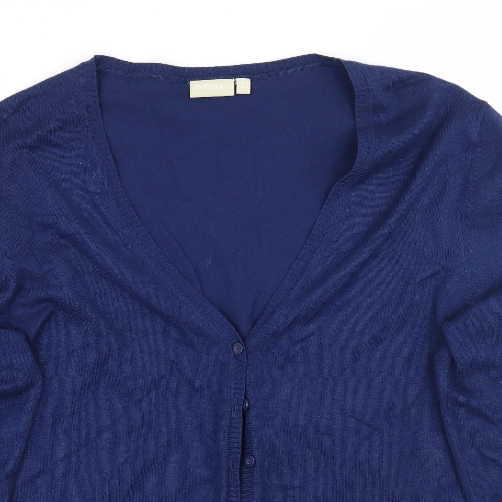Avenue Womens Blue   Cardigan Jumper Size L