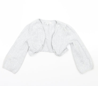 Marks and Spencer Girls Grey   Cardigan Jumper Size 3-4 Years