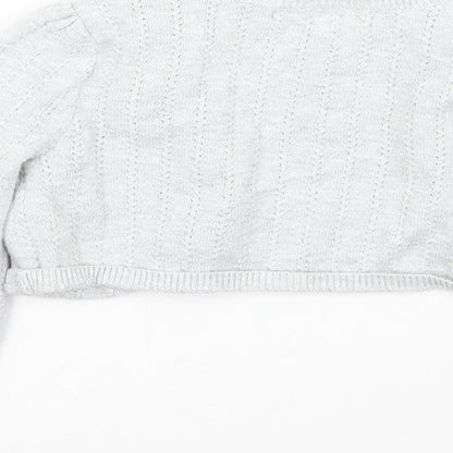 Marks and Spencer Girls Grey   Cardigan Jumper Size 3-4 Years