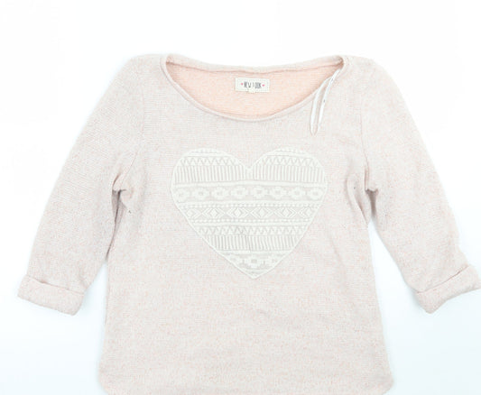 Womens UK Size 10 Newlook Pink Pullover Jumper