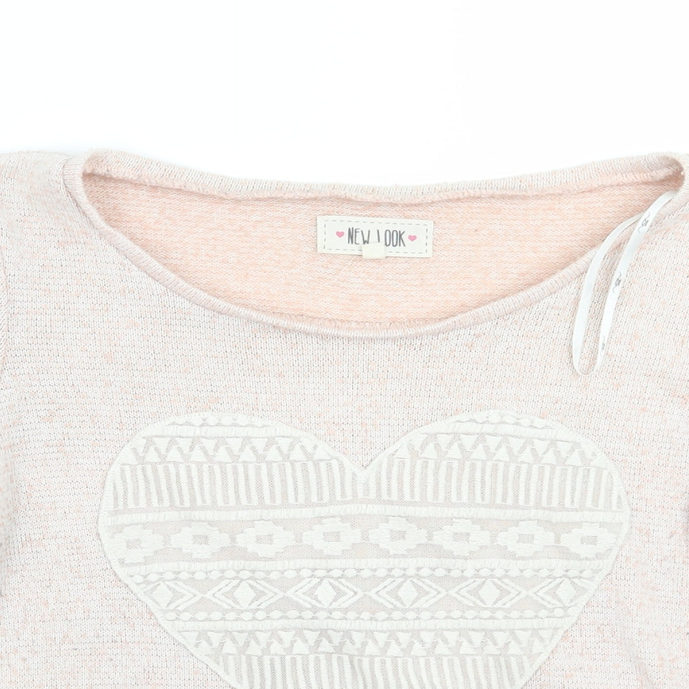 Womens UK Size 10 Newlook Pink Pullover Jumper