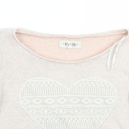 Womens UK Size 10 Newlook Pink Pullover Jumper