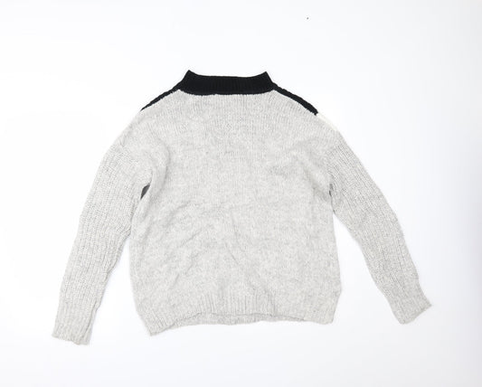 Womens UK Size S Papaya Multicoloured Pullover Jumper