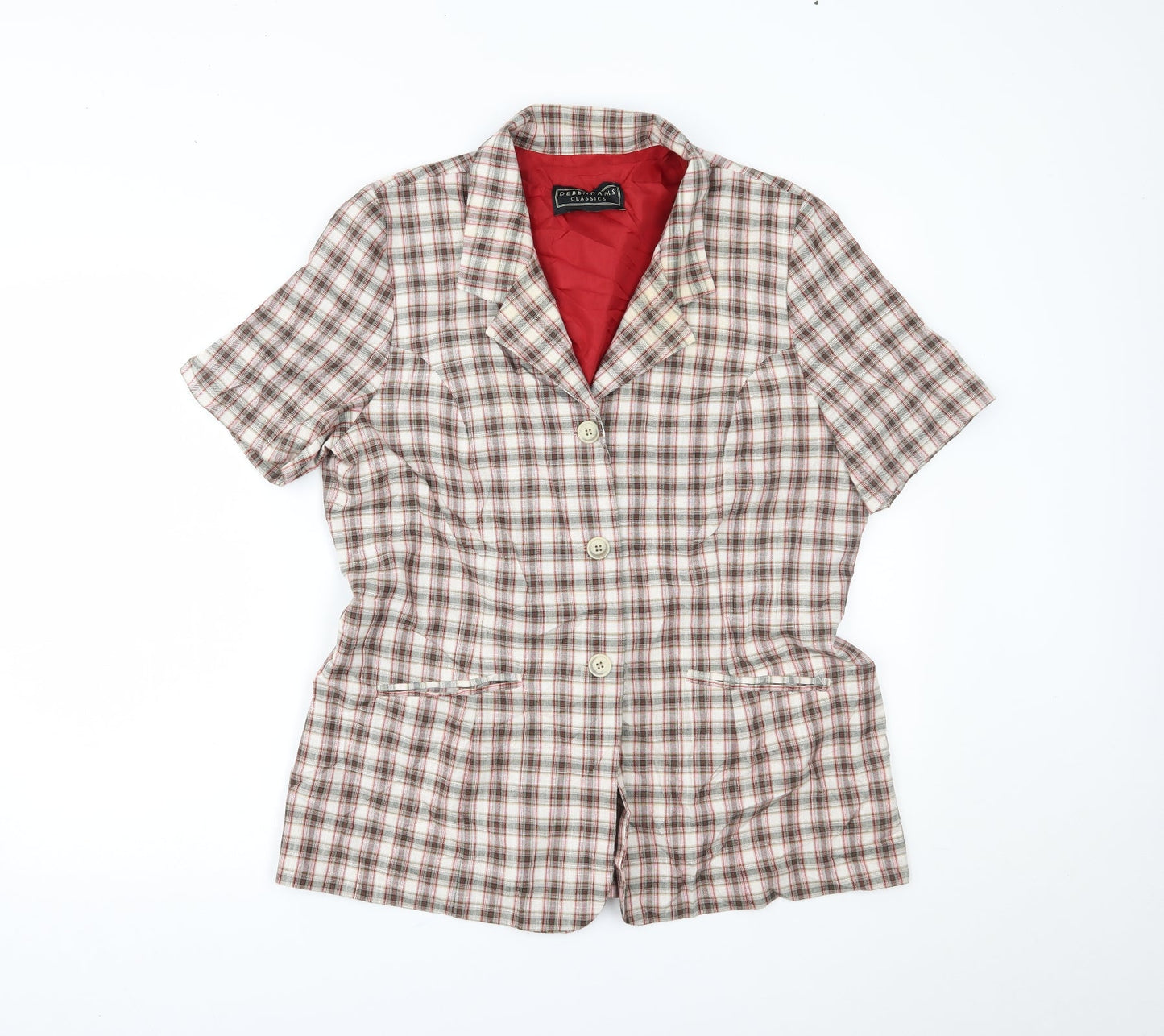 Womens UK Size 16 Debenhams Multicoloured Basic Button-Up