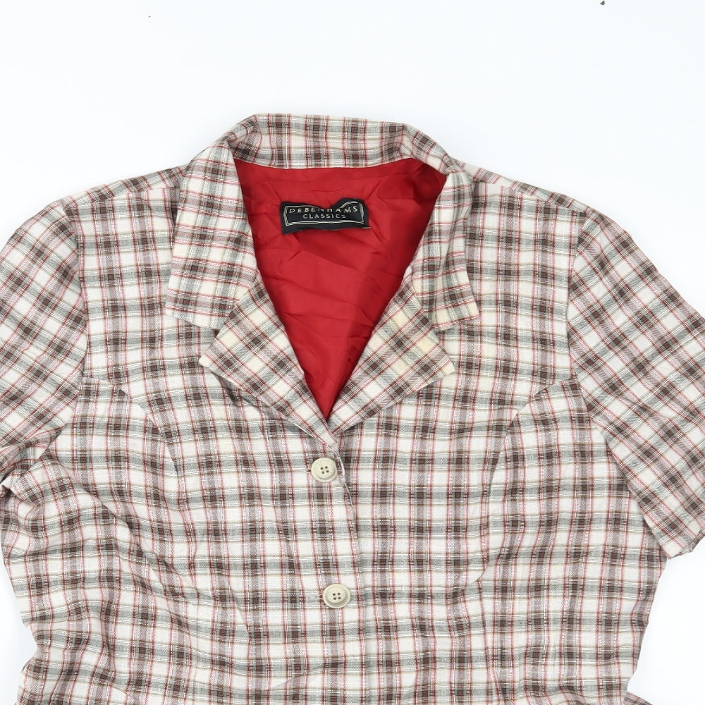 Womens UK Size 16 Debenhams Multicoloured Basic Button-Up