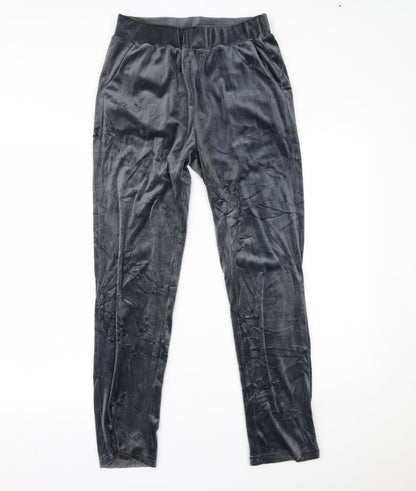 Womens UK Size L Preworn Regular Fit Sweatpants Blue Trousers