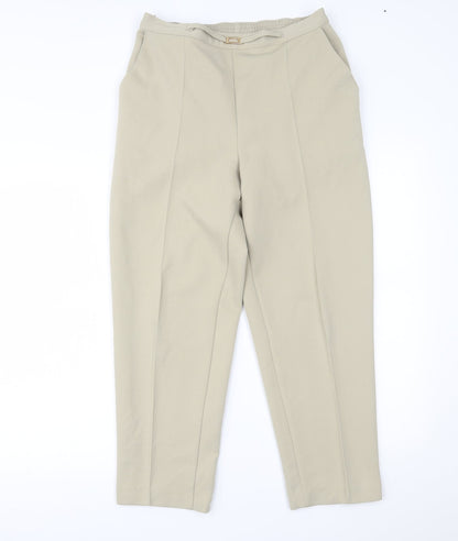 Womens UK Size 16 Marks and Spencer Regular Fit  Beige Trousers